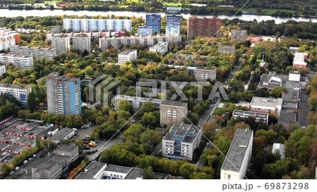 Aerial view of Kapotnya, the cheapest real estate district of Moscow, Russia Aerial view of Kapotnya, the cheapest real estate district of Moscow, Russia 69873298