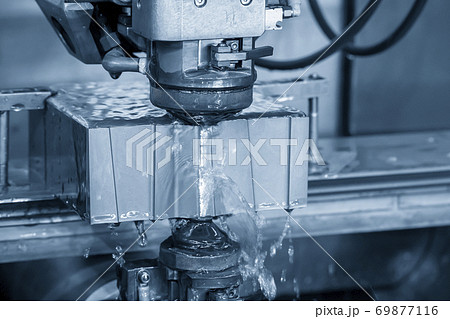 The operation of  wire-EDM machine. The operation of  wire-EDM machine. 69877116