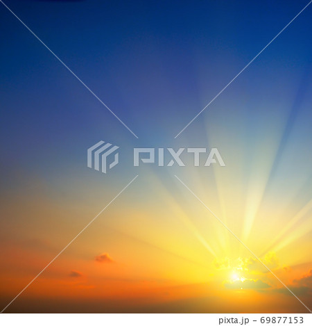 Scenic of the sunrise and cloud on the sky. Scenic of the sunrise and cloud on the sky. 69877153