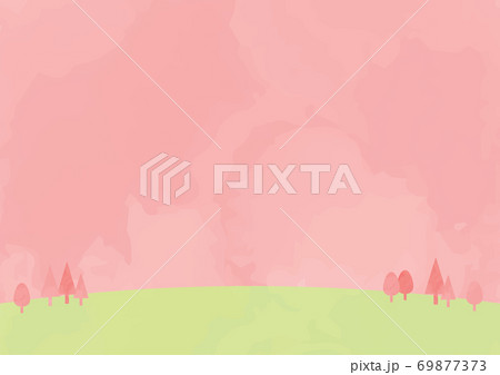 春の野原背景イラスト 春の野原背景イラスト 69877373