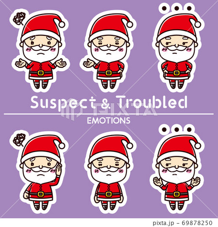 サンタクロースの表情セット/ 疑う / 困る 69878250
