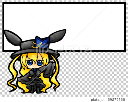原宿系の可愛い青×黒ゴシック調ロリィタ 69879566