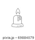 Candle vector icon in trendy flat style, christmas candle icon 69884079