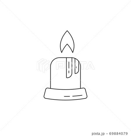 Candle vector icon in trendy flat style, christmas candle icon Candle vector icon in trendy flat style, christmas candle icon 69884079