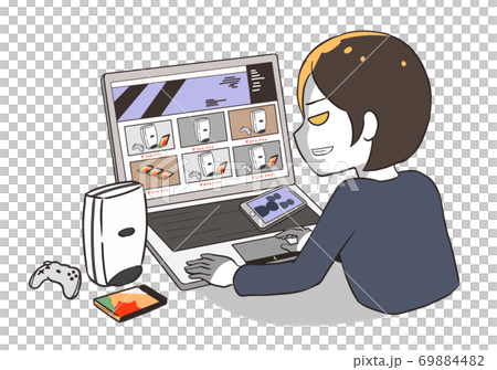 ゲーム機転売を企てる女性　怪しい顔 69884482