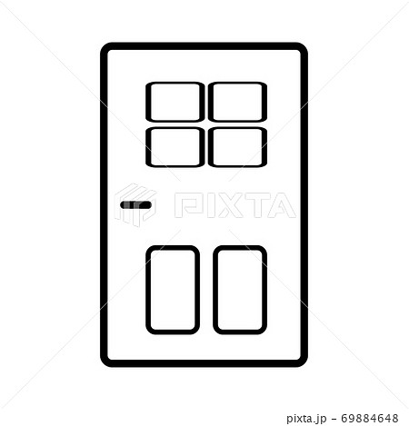 Outline door of the house icon on white background Outline door of the house icon on white background 69884648