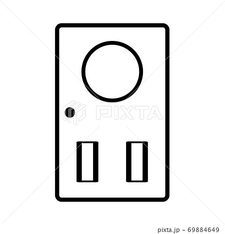 Outline door of the house icon on white background Outline door of the house icon on white background 69884649