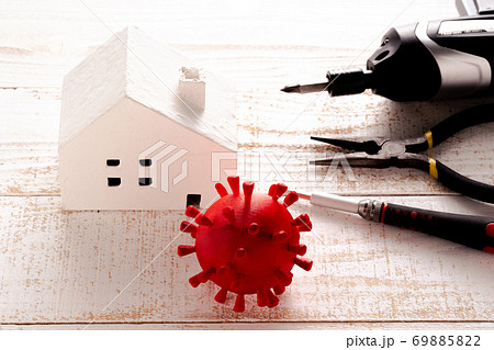 新型コロナウイルス　模型　イメージ 69885822