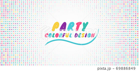 Halftone wave colorful design party background dot style Halftone wave colorful design party background dot style 69886849