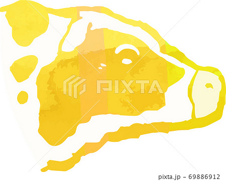 リアルな牛 乳牛 丑年 牧場 手描きイラスト 水彩風テクスチャのイラスト素材