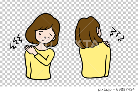 肩が痛い女性 肩が痛い女性 69887454