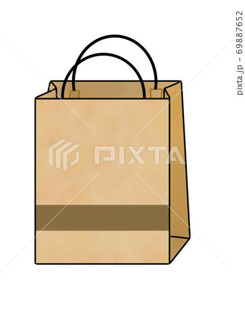 茶色い紙袋のイラスト素材