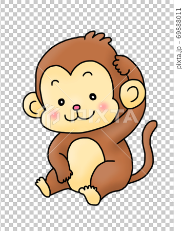 かわいいサルのイラスト素材