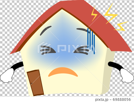 Illustration of a cute home with no energy Illustration of a cute home with no energy 69888056