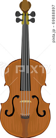 可愛い手書きのバイオリンのイラストのイラスト素材 6987