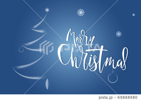Greeting card with Merry Christmas text 69888980