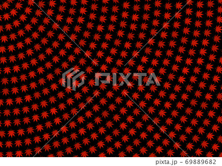 連続した紅葉のパターン 背景画像 黒赤サークル 連続した紅葉のパターン 背景画像 黒赤サークル 69889682