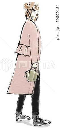 颯爽と振り返る小 69890184