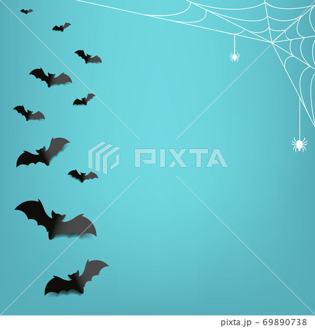 Happy Halloween Text With Mint Background Happy Halloween Text With Mint Background 69890738