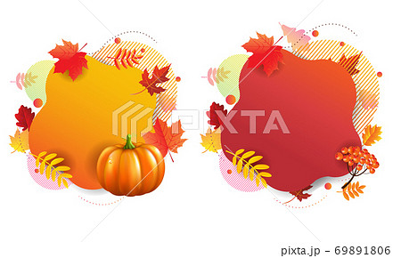 Autumn Banners With White Background Autumn Banners With White Background 69891806