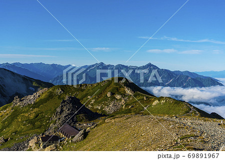 北アルプス立山連峰と剱岳 北アルプス立山連峰と剱岳 69891967