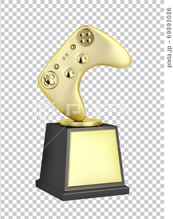 Gold video gaming trophy - Stock Illustration [69893086] - PIXTA