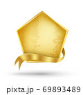 Gold billboard and gold ribbon 69893489