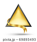 Gold billboard and gold ribbon 69893493