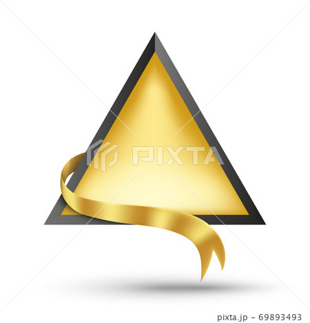 Gold billboard and gold ribbon 69893493