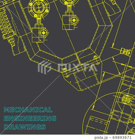 Backgrounds of engineering subjects. Technical illustration 69893671