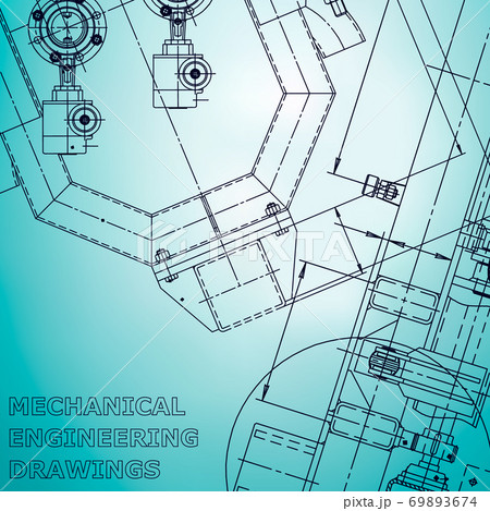 Backgrounds of engineering subjects. Technical illustration Backgrounds of engineering subjects. Technical illustration 69893674