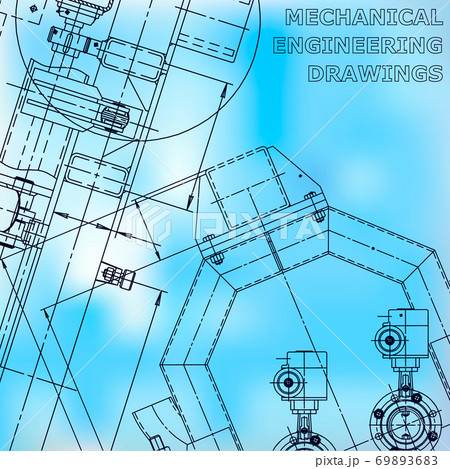 Backgrounds of engineering subjects. Technical illustration Backgrounds of engineering subjects. Technical illustration 69893683
