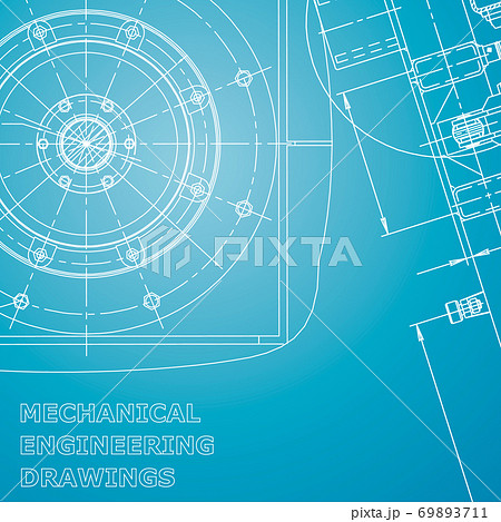 Backgrounds of engineering subjects. Technical illustration Backgrounds of engineering subjects. Technical illustration 69893711