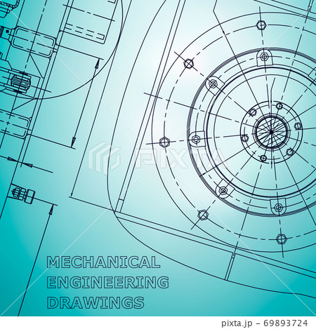 Backgrounds of engineering subjects. Technical illustration 69893724