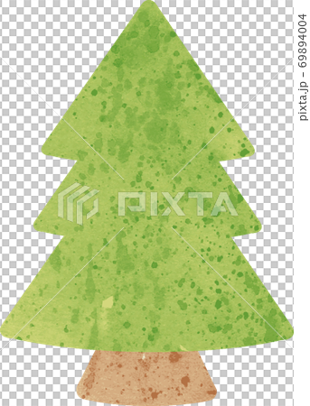 聖誕節聖誕樹水彩插圖素材 69894004