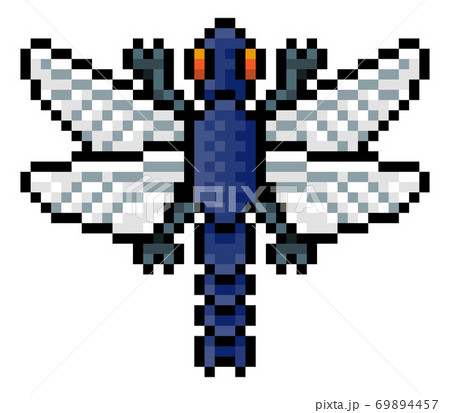 Dragonfly Bug Insect Pixel Art Video Game Icon Dragonfly Bug Insect Pixel Art Video Game Icon 69894457