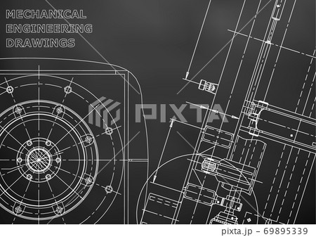 Vector engineering illustration. Cover, flyer, banner, background 69895339