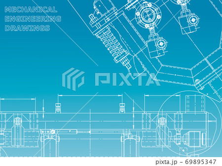 Vector engineering illustration. Cover, flyer, banner, background 69895347