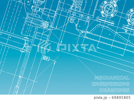 Mechanical engineering. Technical illustration. Backgrounds of engineering subjects 69895805
