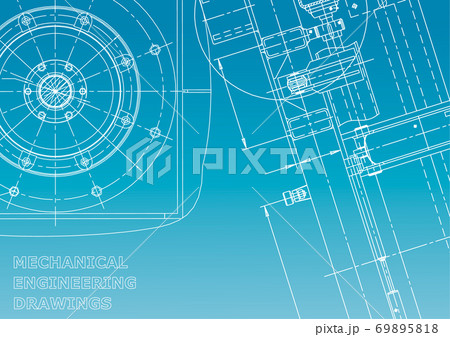 Mechanical engineering. Technical illustration. Backgrounds of engineering subjects 69895818
