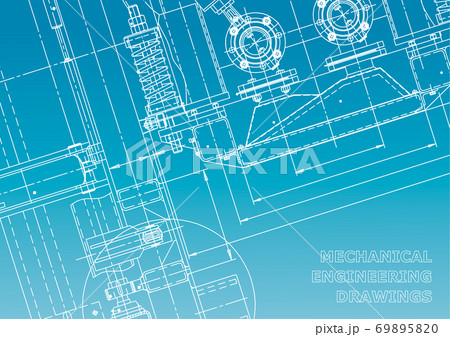 Mechanical engineering. Technical illustration. Backgrounds of engineering subjects 69895820
