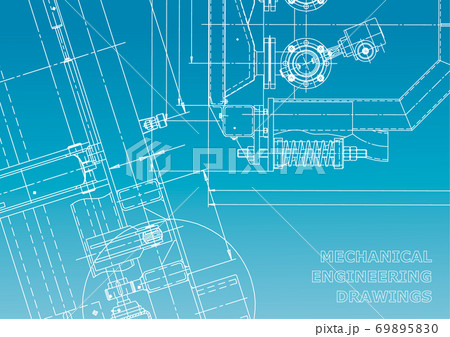 Mechanical engineering. Technical illustration. Backgrounds of engineering subjects 69895830
