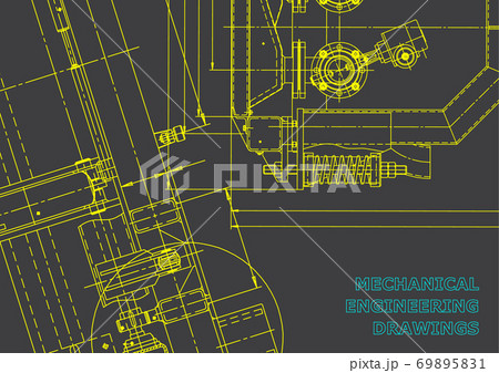 Mechanical engineering. Technical illustration. Backgrounds of engineering subjects 69895831