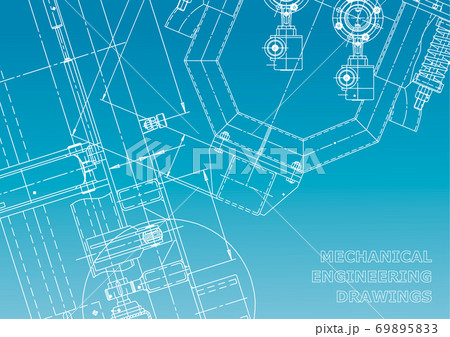 Mechanical engineering. Technical illustration. Backgrounds of engineering subjects 69895833