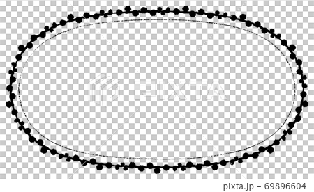 Vector illustration of a circular frame of hand-painted line art Vector illustration of a circular frame of hand-painted line art 69896604