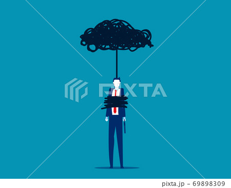 Business fears and problems.  Business trapped concept 69898309