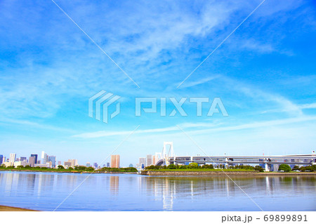 東京都、レインボーブリッジの風景 69899891