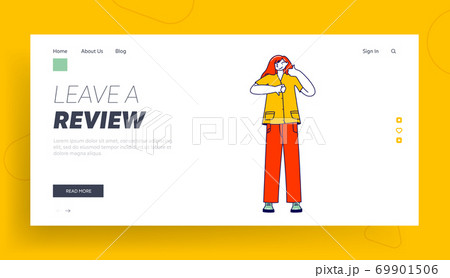 Confused Woman Disagree with Opinion Landing Page Template. Disappointed Female Character Show Thumb Down Confused Woman Disagree with Opinion Landing Page Template. Disappointed Female Character Show Thumb Down 69901506