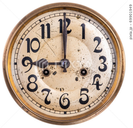 Wall clock face isolated on white background 69901949