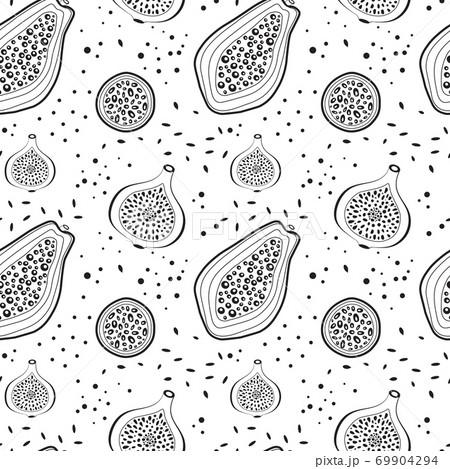 Tropical Fruit Pieces Pattern Tropical Fruit Pieces Pattern 69904294